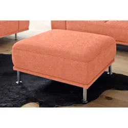 Hocker SIT & MORE "Mariola", orange (terrakotta), B:89cm H:44cm T:89cm, Struktur (100% Polyester), Luxus-Microfaser ALTARA NUBUCK (100% Polyester), Hocker