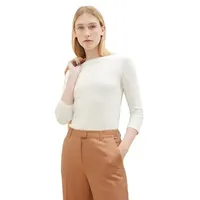 Tom Tailor 3/4-Arm-Shirt mit kurzer Ärmellänge weiß