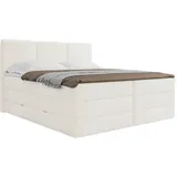Roller Boxspringbett - weiß - H2/H3 - inklusive Topper - 180x200 cm
