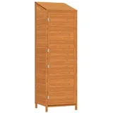vidaXL Geräteschuppen Gartenhaus Schuppen Gerätehaus Lagerschuppen Satteldach Gartenschrank Pultdach Garten Braun 55x52x174,5cm Massivholz Tanne