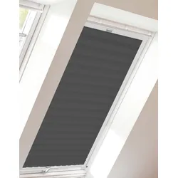 Dachfensterplissee SUNLINES "Young Style Crush", grau (anthrazit, weiß), B:77,6cm H:73,9cm, Obermaterial: 100% Polyester, Plissees, mit Führungsschienen