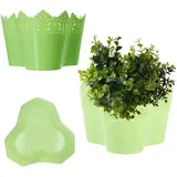 Kadax Spitzen-Blumentopf 24 x 24 x 15,5 cm Grün