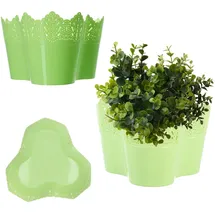 Kadax Spitzen-Blumentopf 24 x 24 x 15,5 cm Grün