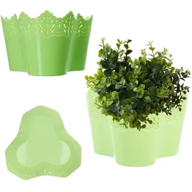 Kadax Spitzen-Blumentopf 24 x 24 x 15,5 cm Grün