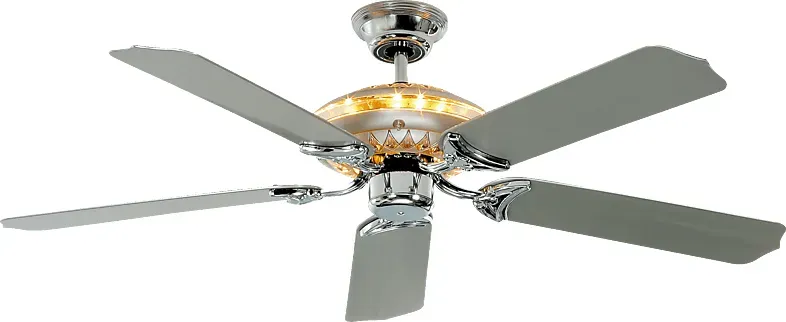 DEKO BC 822 Deckenventilator Silbergrau/Chrom (50 Watt)