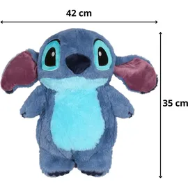 sarcia.eu DISNEY Stitch Gummi Wärmflasche mit WEICHEM Bezug, GROSS! Wärmflasche mit Wasserbeutel, Maskottchen 750 ml