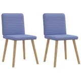 vidaXL Esszimmerstühle 2 Stk. Jeansblau Stoff