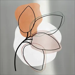 Aludibondbild ART LEAVES II - bunt