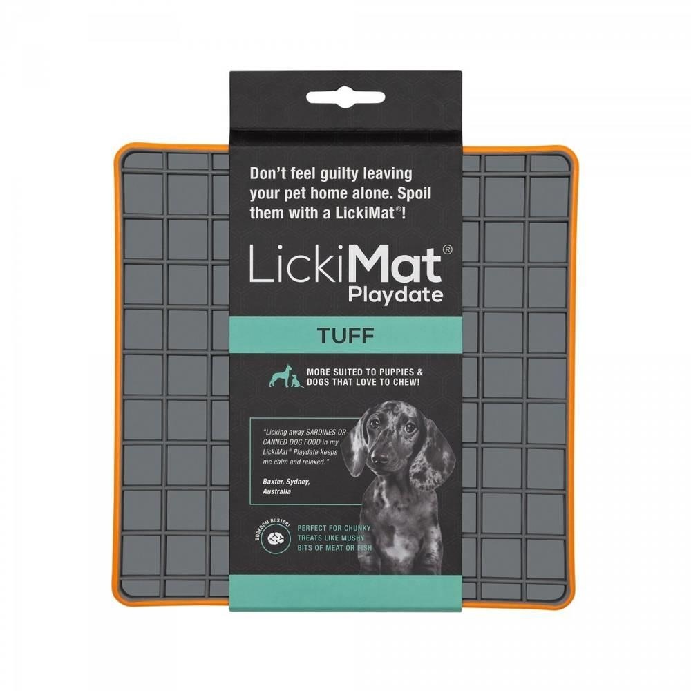 LickiMat® TuffTM PlaydateTM Matte grau + orange (Rabatt für Stammkunden 3%)