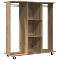 VidaXL Kleiderschrank mit Rollen Artisan Eiche 102x38x110 cm Holzwerkstoff