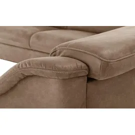 HIMOLLA Eckcouch Leder 2-Sitzer Braun