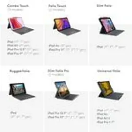 Logitech Slim Folio für iPad 7-9 Gen grafit UK English QWERTY