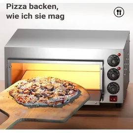 Wiltec Pizzaofen 2000W Silber