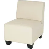 Mendler Modular Sessel ohne Armlehnen, Mittelteil Lyon, Kunstleder - creme