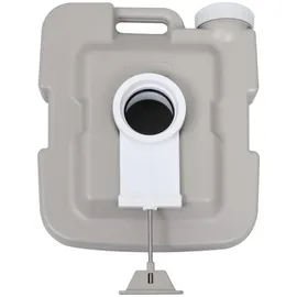 vidaXL Tragbare Campingtoilette Grau 10 + 10 L