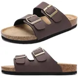 Torotto Herren Pantoletten Leder Unisex-Erwachsene Sandalen Hausschuhe Arbeitsschuhe Antistatik Bequeme