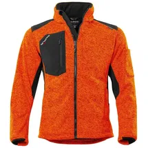 QUALITEX HIGH QUALITY WORKWEAR Strick-Fleecejacke orange/meliert S