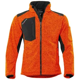 QUALITEX HIGH QUALITY WORKWEAR Strick-Fleecejacke orange/meliert S
