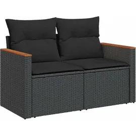vidaXL Garten-Lounge-Set 9-tlg. schwarz
