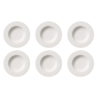 Villeroy & Boch Suppenteller Twist White, Weiß H:3.4cm D:24cm Porzellan weiß