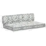 vidaXL Palettensofa-Auflage 1 St. hellgrau Stoff Patchwork