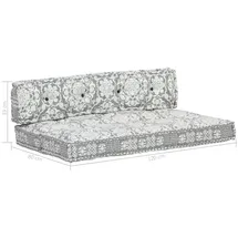 vidaXL Palettensofa-Auflage 1 St. hellgrau Stoff Patchwork