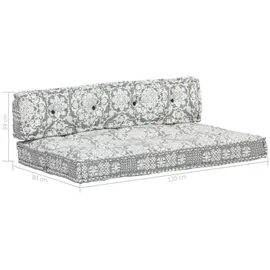 vidaXL Palettensofa-Auflage 1 St. hellgrau Stoff Patchwork