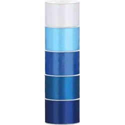 Satin Geschenkband 50mm 5 Farben je 25m lang blau hellblau Schleifenband Geschenkverpackung Geburtstag Hochzeit Weihnachten