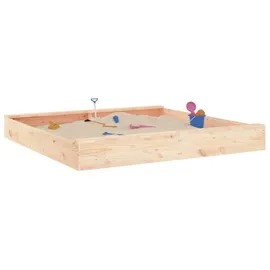 vidaXL Sandkasten mit Sitzen Quadratisch Massivholz Kiefer braun