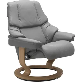 Stressless "Reno", mit Classic Base, Größe S, M & L, Gestell Eiche grau 79 cm x 108 cm x 75 cm