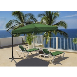 GARDEN PLEASURE Ampelschirm, Format: 300 cm cm, sechseckig, abknickbar - gruen