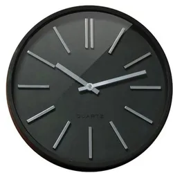 Orium Wanduhr Goma lautlos 35cm 11045 schwarz