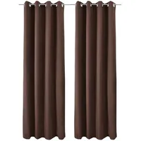 Beautissu Amelie Luna Ösen 140 x 245 cm braun 2 St.