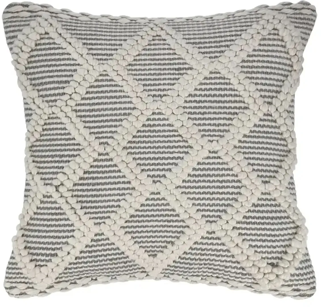 HOME STORY Kissen  Grobflechtoptik ¦ beige ¦ Maße (cm): B: 45
