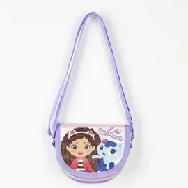 gabby's dollhouse Umhängetasche Kindertasche für Mädchen mit Motivdruck - Lila
