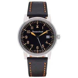Messerschmitt Flieger Beobachter Schwarz/Orange Leder 40 mm ME-385OBL