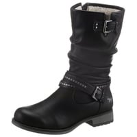 Mustang Winterstiefel, mit Zierschnallen am slouchy Schaft, Gr. 38, schwarz, , 56921164-38