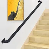 Handläufe für Treppen, Treppenhandläufe, Rohrtreppengeländer, Stahlhandläufe, Wandmontage, Treppengeländer, Handlauf, Wandbalustrade, komplettes Kit (Size : 350cm)