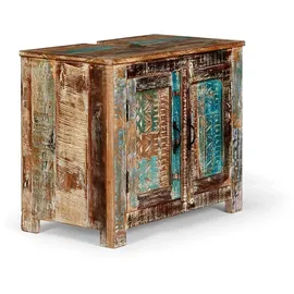 Woodkings Waschbeckenunterschrank Blue Lagoon 70 x 61 x 40 cm Mehrfarbig