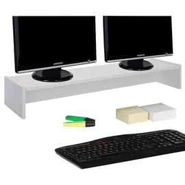 CARO-Möbel Monitorständer Zoom Bildschirmerhöhung 100cm Weiß