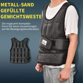 Homcom Gewichtsweste 30 kg Verstellbar Krafttraining Schwarz