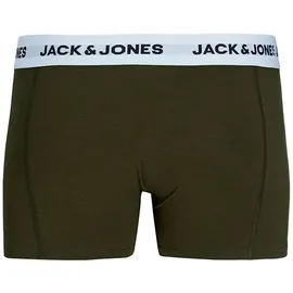 JACK & JONES Basic Boxershorts Forest Night / Navy Blazer / Dark Grey Melange / Black M 5er Pack