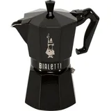 Bialetti Moka Exclusive 6 Tassen Schwarz