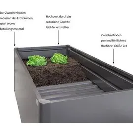 Biohort Zwischenboden Hochbeet 200 x 3 x 100 cm dunkelgrau
