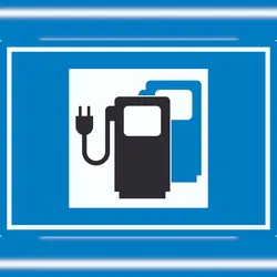 HB-Druck Ladestation Elektrofahrzeuge Symbol Aufkleber A7 (74x105mm)