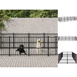 vidaXL Outdoor-Hundezwinger Stahl 9,38 m2