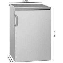 Bomann VS 2195 Kühlschrank (134 l, 850 mm hoch, Edelstahl)