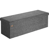 Sitzbank Dunkelgrau 115x38x38cm mit Stauraum faltbar