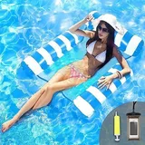 Pool Sitz Schwimmende Hängematte, Wasserhängematte Spielzeuge Luftmatratze Pool Sessel Wassersitz Poolhängematten Liegematte für Erwachsene