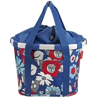 KLICKfix Fahrradkorb Fahrradtasche Bikebasket florist indigo 28x26x35 cm